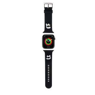 Karl Lagerfeld Karl and Choupette Head NFT Watch Strap for Apple Watch 38/40/41 / Black (KLAWMSLKCNK)