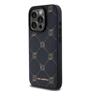Karl Lagerfeld PU Karl Heads Pattern MagSafe Case for iPhone 15 Pro Max / Black (KLHMP15XPGKHPHK)
