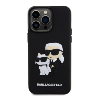 Karl Lagerfeld 3D Rubber Karl and Choupette Case for iPhone 14 Pro Max / Black (KLHCP14X3DRKCNK)