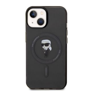 Karl Lagerfeld IML Ikonik MagSafe Case for iPhone 15 / Black (KLHMP15SHFCKNOK)