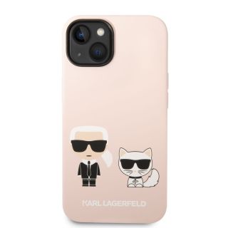 Karl Lagerfeld and Choupette Liquid Silicone Case for iPhone 14 Plus / pink (KLHCP14MSSKCI)