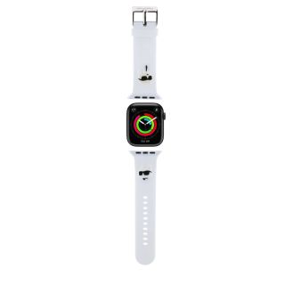 Karl Lagerfeld Karl and Choupette Head NFT Watch Strap for Apple Watch 42/44/45/46/49 / white (KLAWLSLKCNH)
