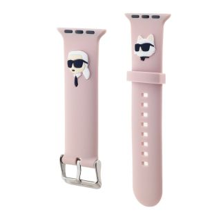 Karl Lagerfeld Karl and Choupette Head NFT Watch Strap for Apple Watch 42/44/45/46/49 / pink (KLAWLSLKCNP)