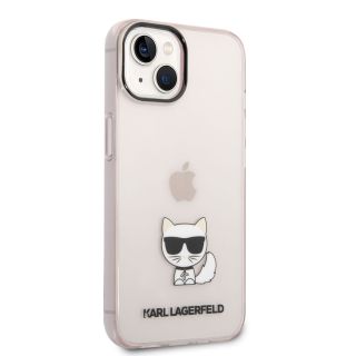 Karl Lagerfeld Choupette Logo Case for iPhone 14 Plus / pink (KLHCP14MCTTRI)