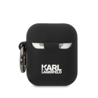 Karl Lagerfeld 3D Logo NFT Choupette Head Silicone Case for AirPods 1/2 / Black (KLA2RUNCHK)