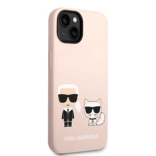 Karl Lagerfeld and Choupette Liquid Silicone Case for iPhone 14 Plus / pink (KLHCP14MSSKCI)