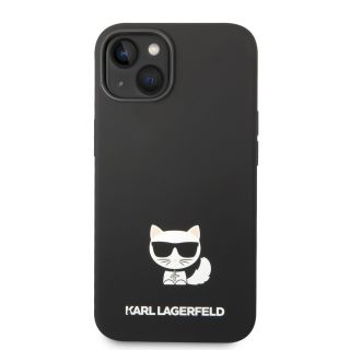 Karl Lagerfeld Liquid Silicone Choupette Case for iPhone 14 Plus / Black (KLHCP14MSLCTBK)