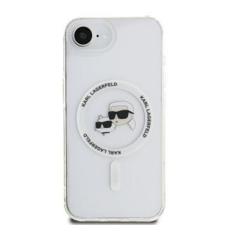 Karl Lagerfeld IML K&CH Heads Metal Frame MagSafe Case for Apple iPhone 16e (KLHMPSE4HLSKCH)