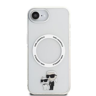 Karl Lagerfeld IML Karl and Choupette MagSafe Case for Apple iPhone 16e (KLHMPSE4HNKCIT)