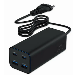 Gembird TA-UC-2A2C-PD100-01-BK Universal Charger USB / USB-C / 100W (TA-UC-2A2C-PD100-01-BK)