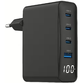 Gembird TA-UC-PDQC100LCD-01-BK Universal Charger USB / USB-B / 100W (TA-UC-PDQC100LCD-01-BK)