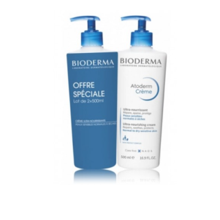 Bioderma Atoderm Ultra-Nourishing Moisturising Body cream 2 x 500 ml (3701129805824)