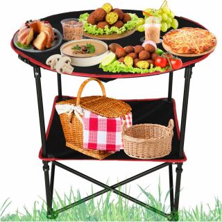 RoGer Folding camping table with bag 72x72 cm (5903039763395)