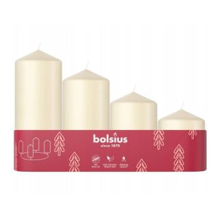 Bolsius Advent Christmas Candles 4pcs 60x48mm Cream (37006805)