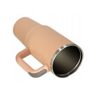 RoGer Thermos Mug with Straw and Handle 1200ml Powder Pink (5903039767782)