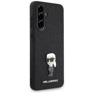 Karl Lagerfeld Fixed Glitter Ikonik Logo Metal Pin Case for Samsung Galaxy A56 5G (KLHCSA56GKNPSK)