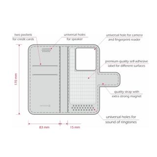 Swissten Libro Uni Book II XXL Universal Book Case for Smartphone up to 170 x 83 mm in size (39000311)