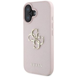 Guess Grained Big 4G Logo Small Classic Logo Protective cover for Apple iPhone 16 (GUHCP16SPGT4MBP)