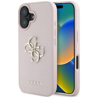 Guess Grained Big 4G Logo Small Classic Logo Protective cover for Apple iPhone 16 (GUHCP16SPGT4MBP)