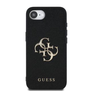 Guess PU Grained 4G Metal Logo Case for Apple iPhone 16e (GUHCPSE4PGT4MBK)
