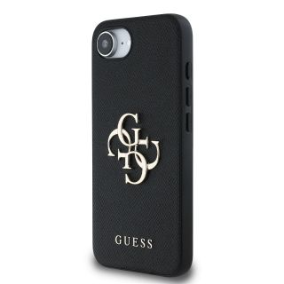 Guess PU Grained 4G Metal Logo Case for Apple iPhone 16e (GUHCPSE4PGT4MBK)