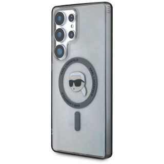 Karl Lagerfeld Button Karl Head Printed Logo MagSafe Case for Samsung Galaxy S25 Ultra (KLHMS25LHLSKIK)