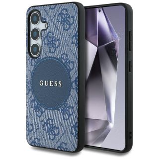 Guess 4G Round Patch Classic Logo MagSafe Case for Samsung Galaxy S25 (GUHMS25SP4PGRSGB)