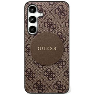 Guess 4G Round Patch Classic Logo MagSafe Case for Samsung Galaxy S25 Plus (GUHMS25MP4PGRSGW)