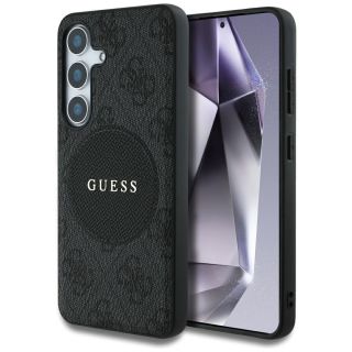 Guess 4G Round Patch Classic Logo MagSafe Case for Samsung Galaxy S25 (GUHMS25SP4PGRSGK)