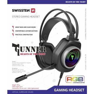 Swissten Gunner RGB Gaming Headset (59107200)