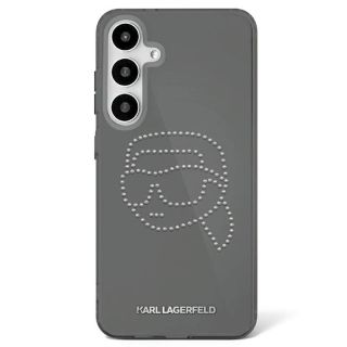 Karl Lagerfeld Liquid Silicone K&CH Heads MagSafe Case for Samsung Galaxy S25 (KLHCS25SHKHDCELK)