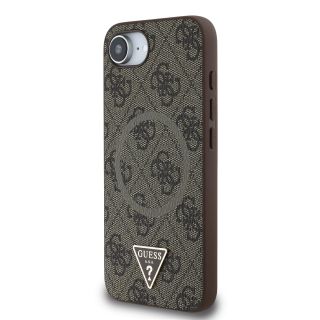 Guess PU 4G Strass Triangle Metal Logo Case for Apple iPhone 16e (GUHMPSE4P4TDPW)