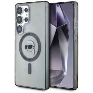 Karl Lagerfeld Button Karl Head Printed Logo MagSafe Case for Samsung Galaxy S25 Ultra (KLHMS25LHLSKIK)