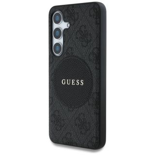 Guess 4G Round Patch Classic Logo MagSafe Case for Samsung Galaxy S25 (GUHMS25SP4PGRSGK)