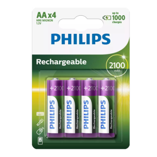 Philips R6B4A210/10 Rechargeable Batteries AA 4pcs (R6B4A210/10)