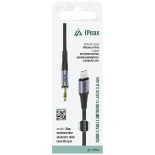 iPeax Lightning / 3.5mm Jack Adapter 1.5m (90010138)