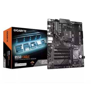 Gigabyte B550 EAGLE Motherboard AMD Ryzen 5000 G-Series CPUs / 10+3+1 Phases VRM / 3200MHz DDR4 / 1xPCIe 4.0 + 1xPCIe 3.0 M.2 / 1GbE LAN / USB 3.2 Gen 2 (B550 EAGLE)