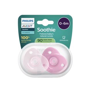 Philips Avent Soothie Baby Pacifier 0-6m 2pcs Pink (SCF099/27)