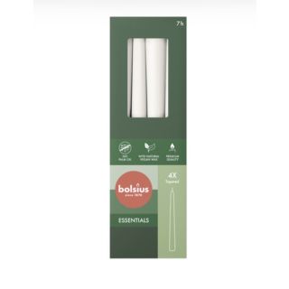 Bolsius Table candles 245/24mm White 4pcs (37356902)