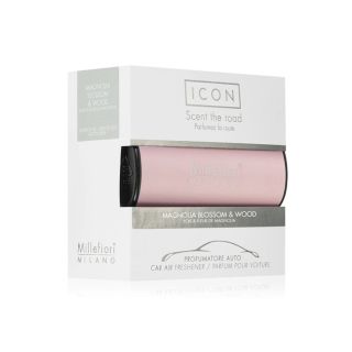Millefiori Milano Icon Car Air Freshener Magnolia Blossom & Wood Classic Pink (8051938697987)