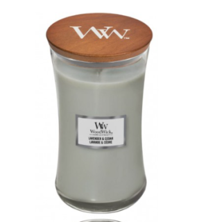 Woodwick Lavender & Cedar Scented candle 610 g (5038581103068)