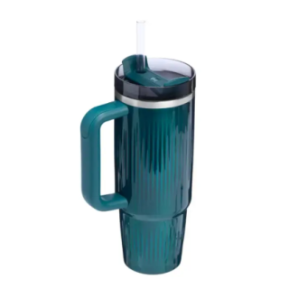 Stanley The Quencher H2.0 Fluted Thermos mug with straw 0.89L Glossy teal (2813003017)