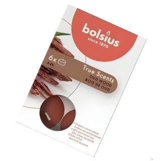 Bolsius True Scents Tealights Scented Candles Oud Wood 6pcs (37941570)