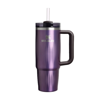 Stanley The Quencher H2.0 Fluted Thermos mug with straw 0.89L Glossy light purple (2813003018)