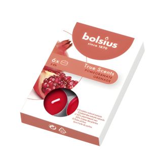 Bolsius True Scents Tealights Scented Candles Pomegranate 6pcs (37941515)