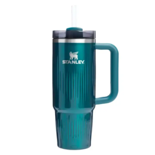 Stanley The Quencher H2.0 Fluted Thermos mug with straw 0.89L Glossy teal (2813003017)