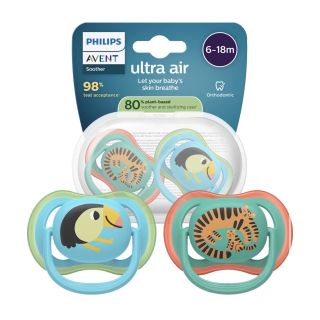 Philips Avent Ultra Air Babies Pacifier 6-18m 2pcs (SCF087/11)