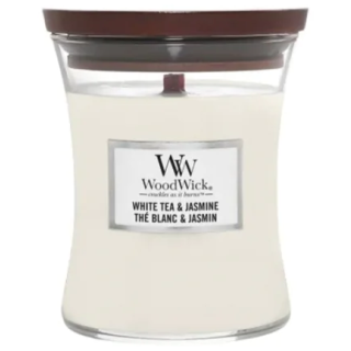 Woodwick White Tea & Jasmine Candle 275 g (5038581058092)