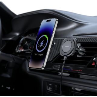 Swissten Magstick Car Holder With Wireless Charger 15W (65010611)