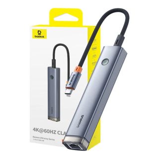 Baseus UltraJoy Series 5-Port HUB AIR  Type-C - HDMI / USB3.0 x2 / PD / RJ45 (B00052801811-03)